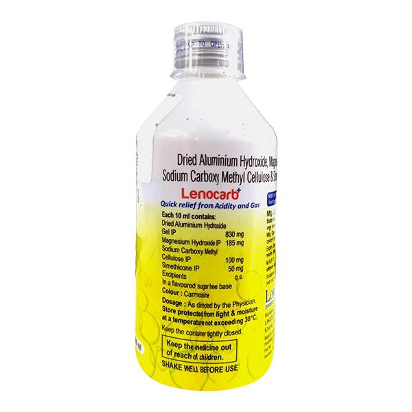 LENOCARB PLUS Sugar Free Peppermint Flavour Suspension 200ml