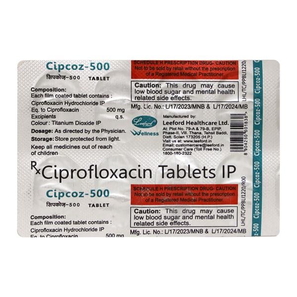 Cipcoz 500mg Tablet 10'S