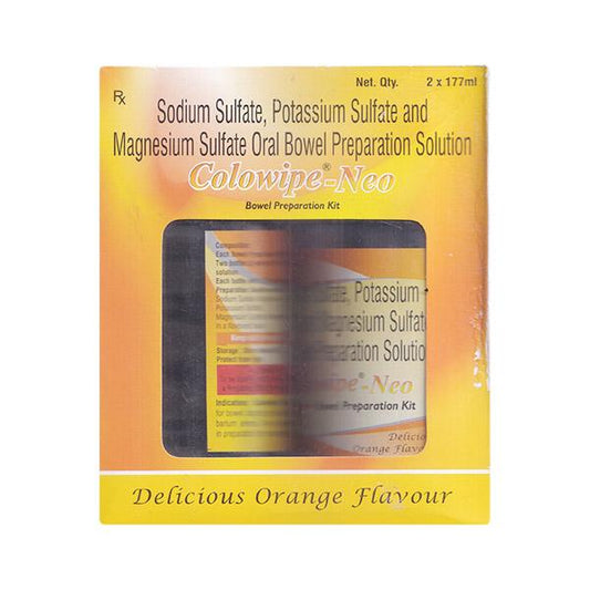 COLOWIPE NEO BOWEL PREPARATION DELICIOUS ORANGE FLAVOUR Kit 1's
