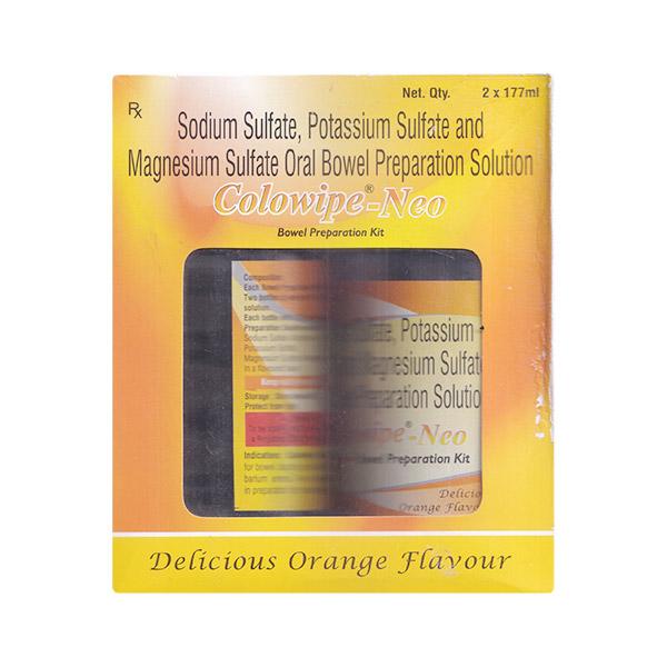 COLOWIPE NEO BOWEL PREPARATION DELICIOUS ORANGE FLAVOUR Kit 1's