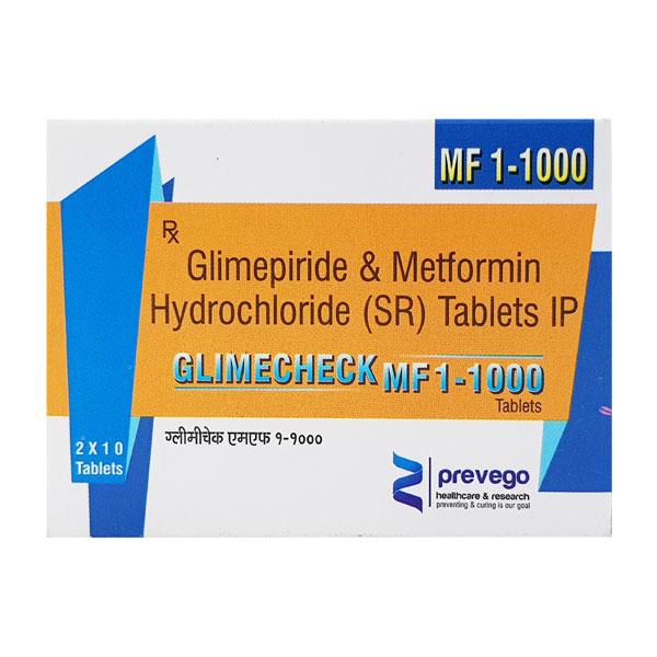 GLIMECHECK MF 1/1000 Tablet 10's