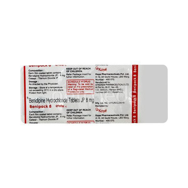 Benipack 8mg Tablet 10'S