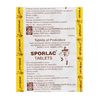 Sporlac Tablet 20'S