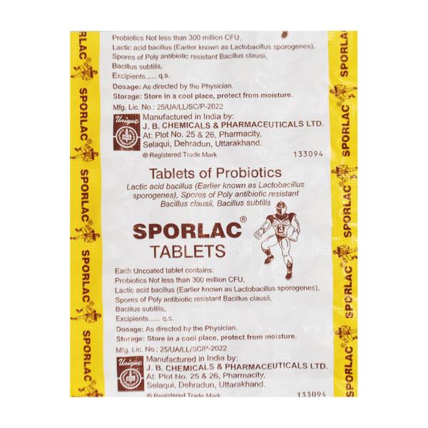 Sporlac Tablet 20'S