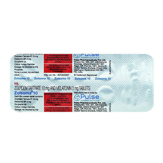 Zolsoma 10mg Tablet 10'S