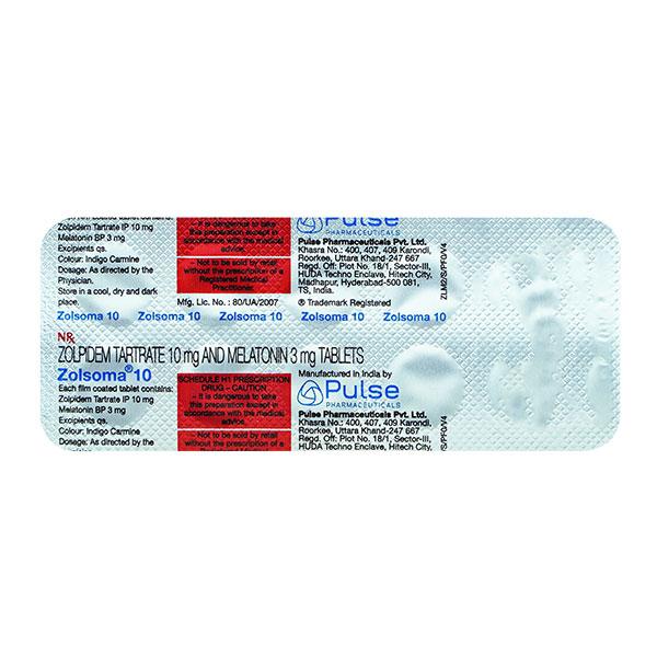 Zolsoma 10mg Tablet 10'S