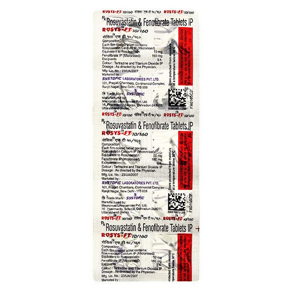 Rosys FT 10/160mg Tablet 10'S