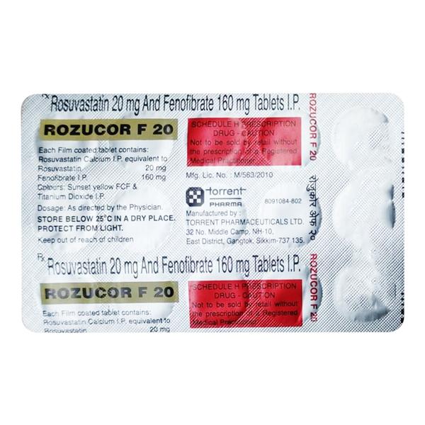 ROZUCOR F 20 Tablet 15's