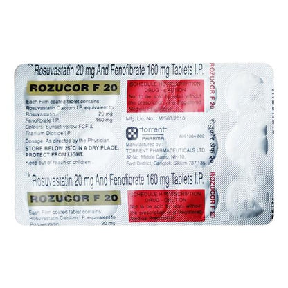 ROZUCOR F 20 Tablet 15's