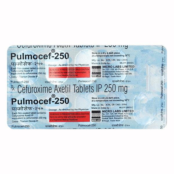 Pulmocef 250mg Tablet 10'S