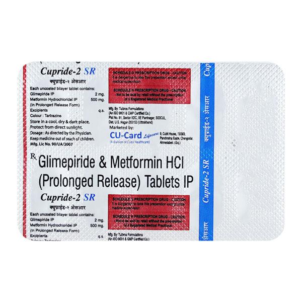 CUPRIDE 2 SR Tablet 10's
