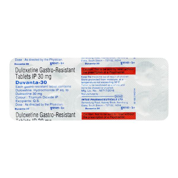 Duvanta 30mg Tablet 10'S