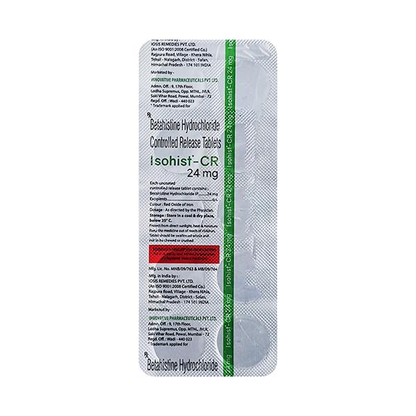 ISOHIST CR 24mg Tablet 10's