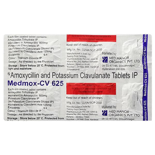 Medmox CV 625mg Tablet 10'S