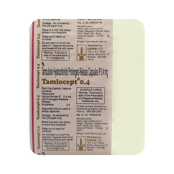 Tamlocept 0.4mg Capsule 15'S