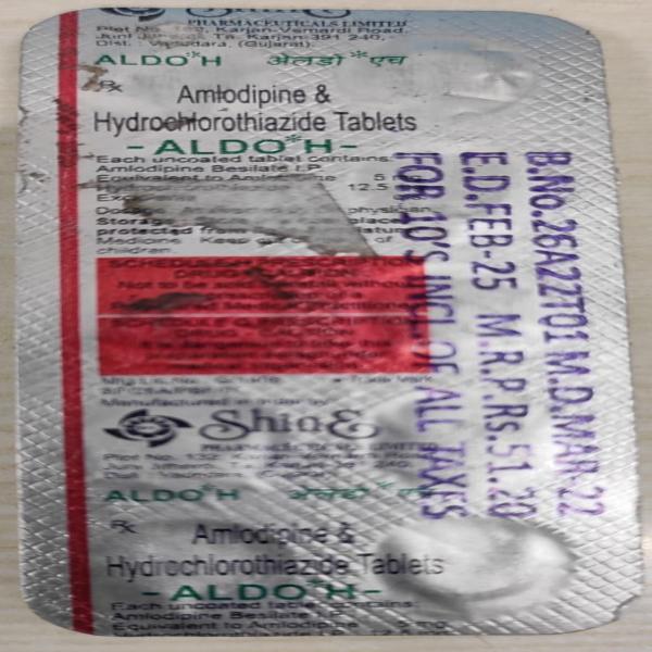 Aldo H 5/12.5mg Tablet 10'S