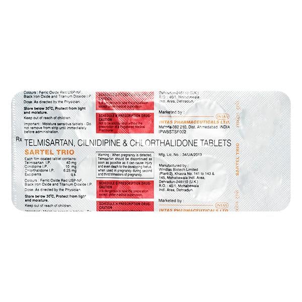 Sartel Trio 6.25mg Tablet 10'S