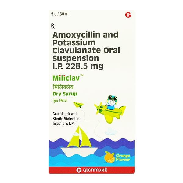 Miliclav Orange Flavour Dry Syrup 30ml