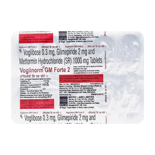 Voglinorm GM Forte 2mg Tablet 10'S