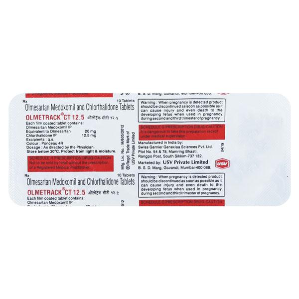 Olmetrack CT 12.5mg Tablet 10'S