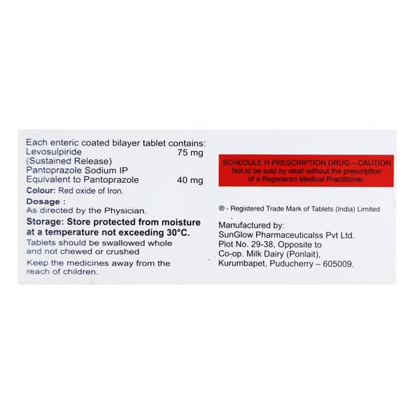 Panbloc L 75mg/40mg Tablet 10'S