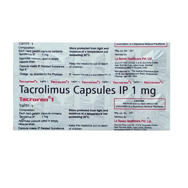 Tacroren 1mg Capsule 10'S