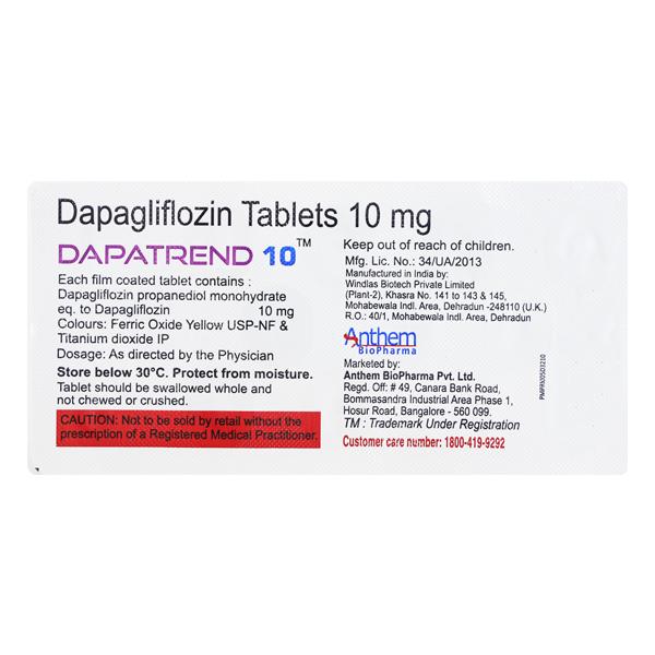 DAPATREND 10 Tablet 14's