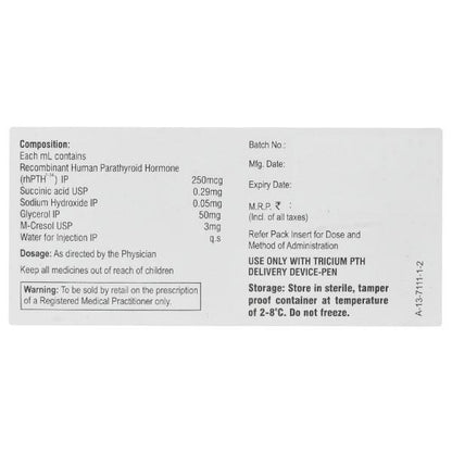 Tricium Pth 750mcg Injection 1'S