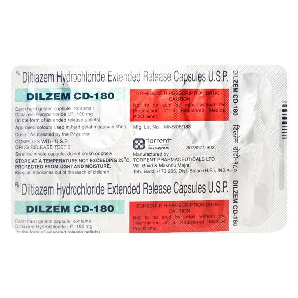 Dilzem CD 180mg Capsule 10'S