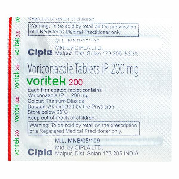 Voritek 200mg Tablet 4'S