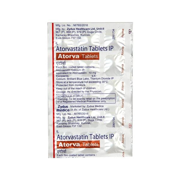 Atorva 10Mg Tablet 15's