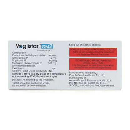 Voglistar GM 2mg Tablet 10'S