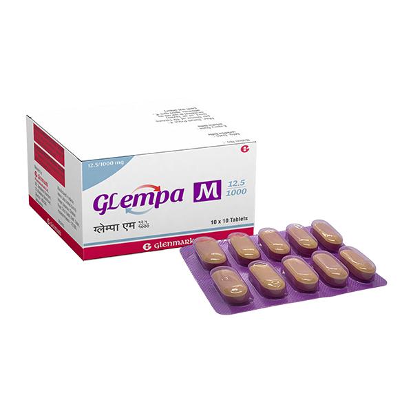 GLEMPA M 12.5/1000 Tablet 10's