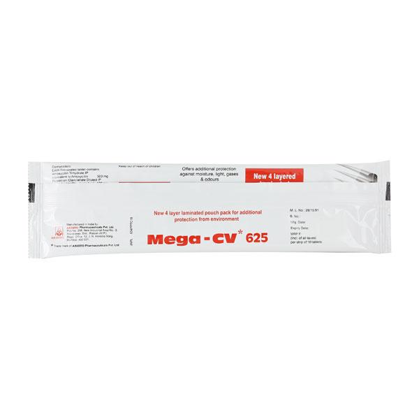 Mega CV 625mg Tablet 10'S