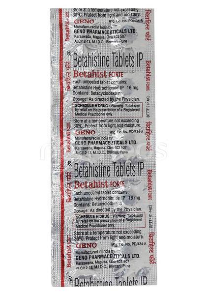 Betahist Forte Tablet 10'S