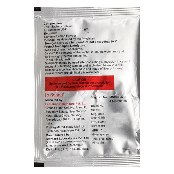 GLUTAHENZ LEMON FLAVOUR Sachet 15gm