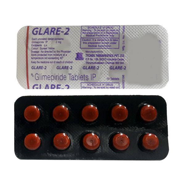 Glare 2mg Tablet 10'S