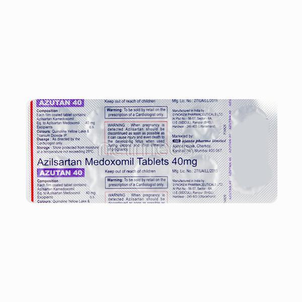 Azutan 40mg Tablet 10'S