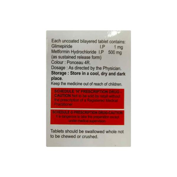 GLIMNIV M 1 Tablet 10s's