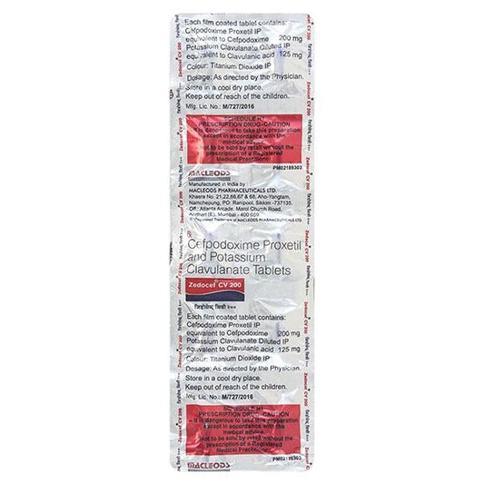 ZEDOCEF CV 200mg Tablet 10's