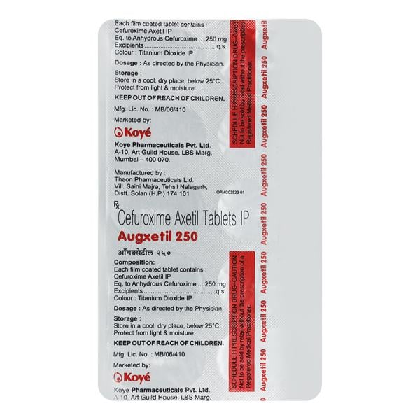 Augxetil 250mg Tablet 10'S
