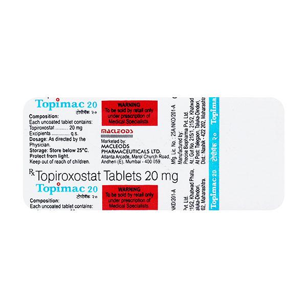 TOPIMAC 20 Tablet 10's