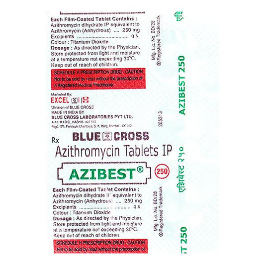 Azibest 250mg Tablet 6'S