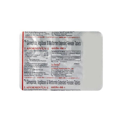 Laformin GV 1/500/0.2mg Tablet 10'S