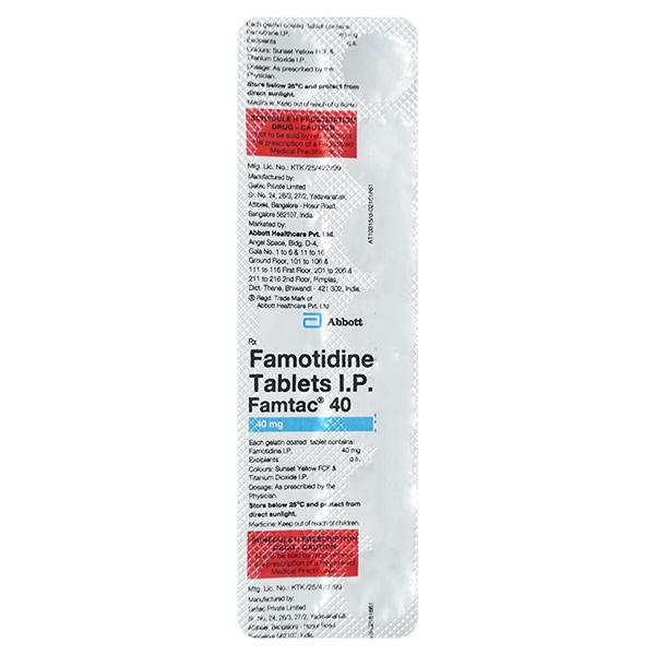Famtac 40mg Tablet 14'S