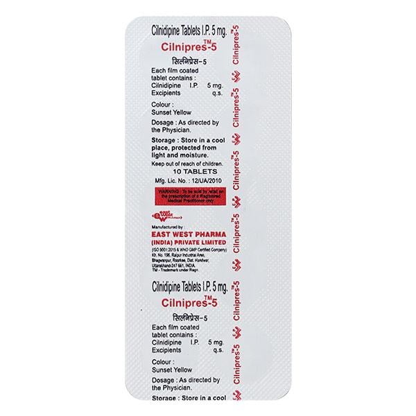 Cilnipres 5mg Tablet 10'S