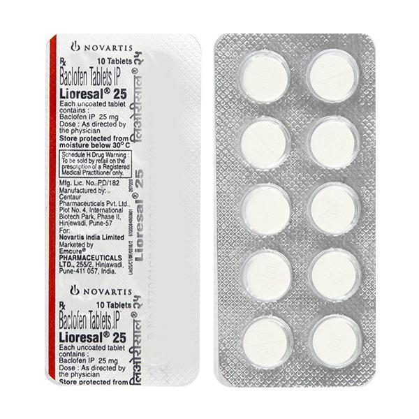 Lioresal 25mg Tablet 10'S