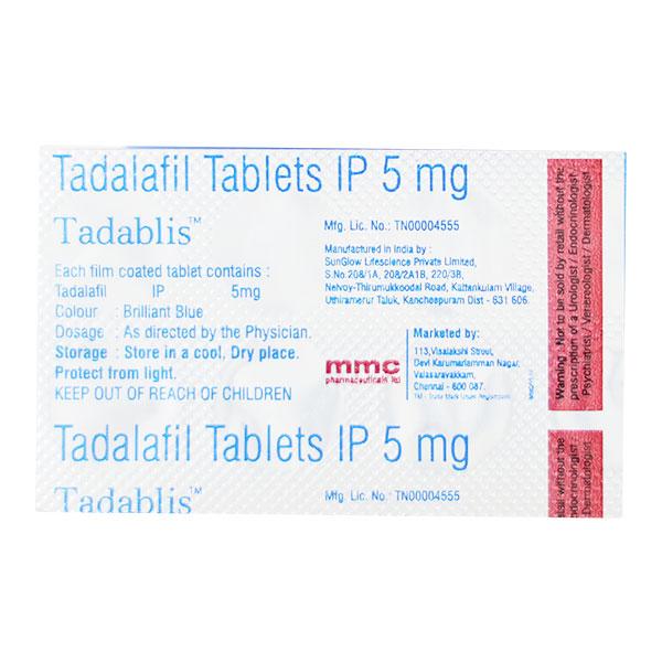 TADABLIS 5mg Tablet 10's