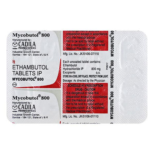 MYCOBUTOL 800MG TABLET 10'S
