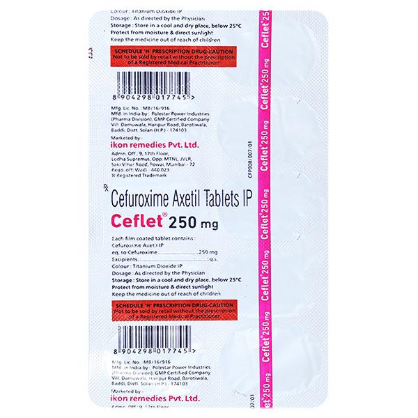 CEFLET 250mg Tablet 10's